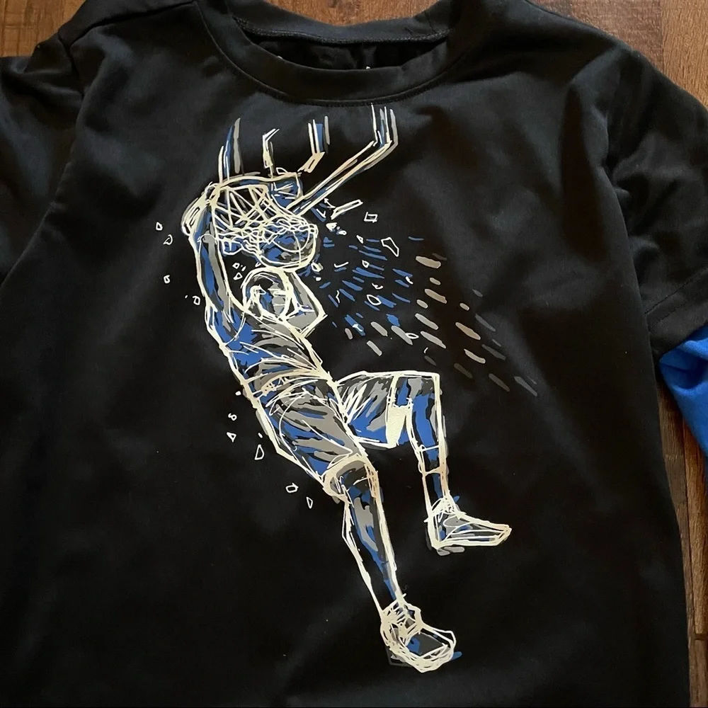 Boys under armour separates LS shirt & shorts sz 5 youth